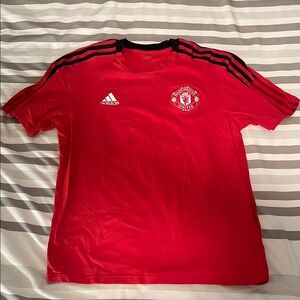 Adidas Red and Black Manchester United Shirt